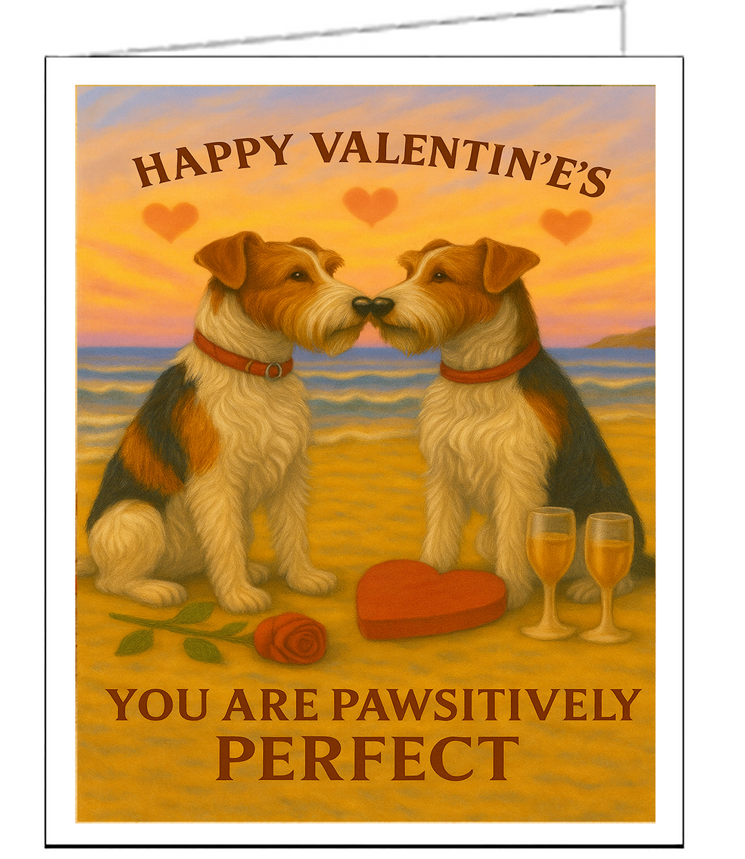 Wire Fox Terrier Valentine Card
