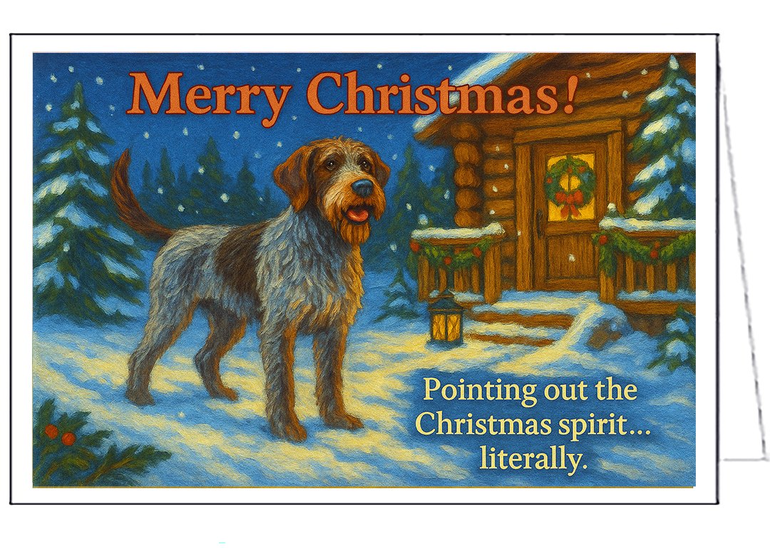 Wired Hair Pointing Griffon Christmas Cards - Set of 6