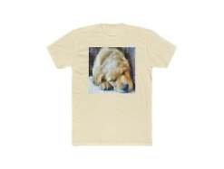 Golden Retriever 'Zuko'  Men's Fitted Cotton Crew Tee