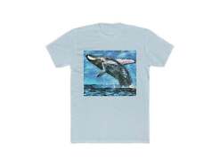 Humpback Whale - Men's Fitted Cotton Crew Tee