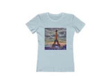 Eiffel Tower Sunset - Women's Slim Fit Ringspun Cotton T-Shirt