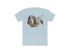 Bluetick Coonhound  Men's Fitted Cotton Crew Tee