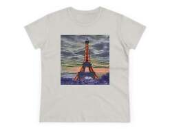 Eiffel Tower Sunset - Women's Midweight Cotton Tee