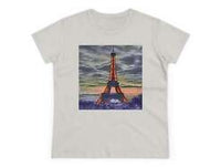 Eiffel Tower Sunset - Women's Midweight Cotton Tee