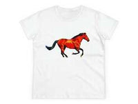 Horse 'Old Red' Women's Midweight Cotton Tee