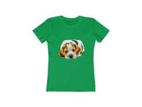 English Foxhound 'Sasha' Women's Slim Fit Ringspun Cotton T-Shirt