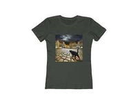 Night Cat Prowling - Women's Slim Fit Ringspun Cotton T-Shirt