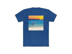 Blue Heron in Sunset - Men's Cotton Crew Tee