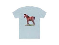 Horse 'Contata' - Men's Fitted Cotton Crew Tee