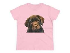 Chocolate Labrador  Puppy ' Chocolate Lab'  Women's Midweight Cotton T