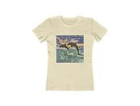 Dolphins 'Flip & Flop' -  Women's Slim Fit Ringspun Cotton T-Shirt
