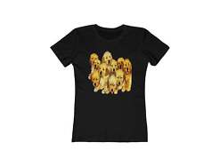 Golden  Retriever Puppies -Women's Slim Fit Ringspun Cotton T-Shirt