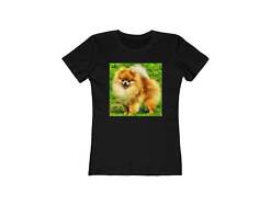Pomeranian 'Pom Pom' - Women's Slim Fit Ringspun Cotton T-Shirt