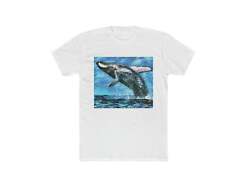 Humpback Whale - Men's Fitted Cotton Crew Tee