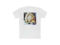 Golden Retriever 'Zuko'  Men's Fitted Cotton Crew Tee