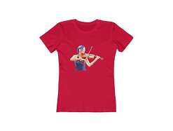 Violin 'The Bowist' - Women's Slim Fit Ringspun Cotton T-Shirt