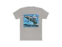 Humpback Whale - Men's Fitted Cotton Crew Tee