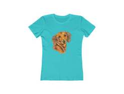 Dachshund 'Doxie #1'  Women's Slim Fit Ringspun Cotton T-Shirt