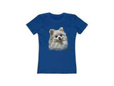 Pomeranian 'Snowball' Women's Slim Fit Ringspun Cotton T-Shirt