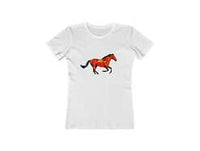 Horse 'Old Red' Women's Slim Fit Ringspun Cotton T-Shirt