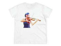 Violinist 'The Bowist' Women's Midweight Cotton Tee