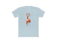 Flamingos 'Love Birds'  Men's Fitted Cotton Crew Tee