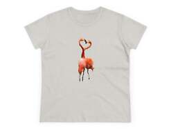Flamingos 'Love Birds'Women's Midweight Cotton Tee