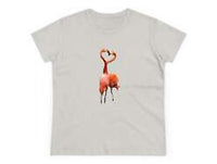 Flamingos 'Love Birds'Women's Midweight Cotton Tee