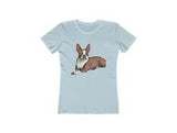 Boston Terrier 'Seely' - Women's Slim Fit Ringspun Cotton T-Shirt