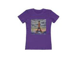 Eiffel Tower Sunset - Women's Slim Fit Ringspun Cotton T-Shirt