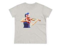 Violinist 'The Bowist' Women's Midweight Cotton Tee