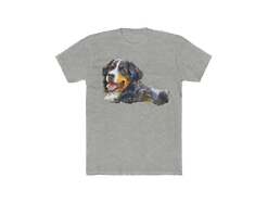 Bernese Mountain Dog - Men's Fitted Cotton Crew Tee