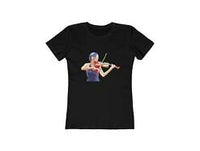 Violin 'The Bowist' - Women's Slim Fit Ringspun Cotton T-Shirt