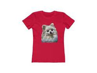 Pomeranian 'Snowball' Women's Slim Fit Ringspun Cotton T-Shirt
