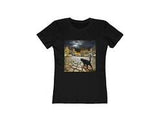 Night Cat Prowling - Women's Slim Fit Ringspun Cotton T-Shirt
