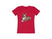 Boston Terrier 'Seely' - Women's Slim Fit Ringspun Cotton T-Shirt