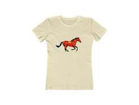 Horse 'Old Red' Women's Slim Fit Ringspun Cotton T-Shirt