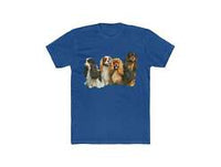 King Charles Spaniels 'Cavalier Club' Men's Fitted Cotton Crew Tee