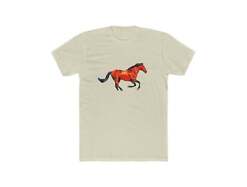 Horse 'Old Red' Men's FItted Cotton Crew Tee