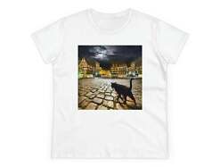 Cat "On the Prowl" Women's Midweight Cotton Tee