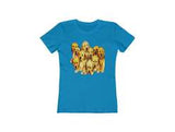 Golden  Retriever Puppies -Women's Slim Fit Ringspun Cotton T-Shirt