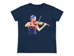 Violinist 'The Bowist' Women's Midweight Cotton Tee
