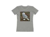 Snowy White Owl - Women's Slim Fit Ringspun Cotton T-Shirt