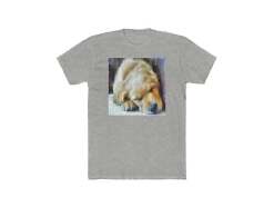 Golden Retriever 'Zuko'  Men's Fitted Cotton Crew Tee