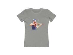 Violin 'The Bowist' - Women's Slim Fit Ringspun Cotton T-Shirt