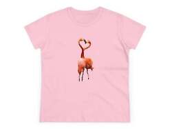 Flamingos 'Love Birds'Women's Midweight Cotton Tee