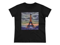Eiffel Tower Sunset - Women's Midweight Cotton Tee