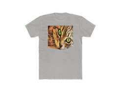 Wide-Eye Cat - Men's Fitted Cotton Crew Tee