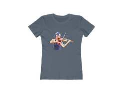 Violin 'The Bowist' - Women's Slim Fit Ringspun Cotton T-Shirt