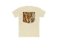 Wide-Eye Cat - Men's Fitted Cotton Crew Tee